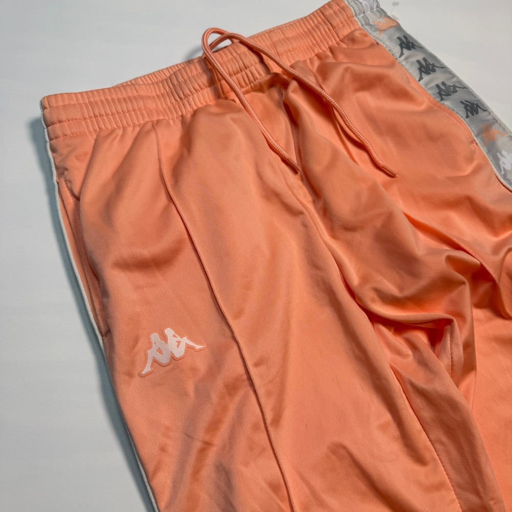 Kappa Womens Peach Omini Logo Tape Track Pants Joggers Medium RN 174934